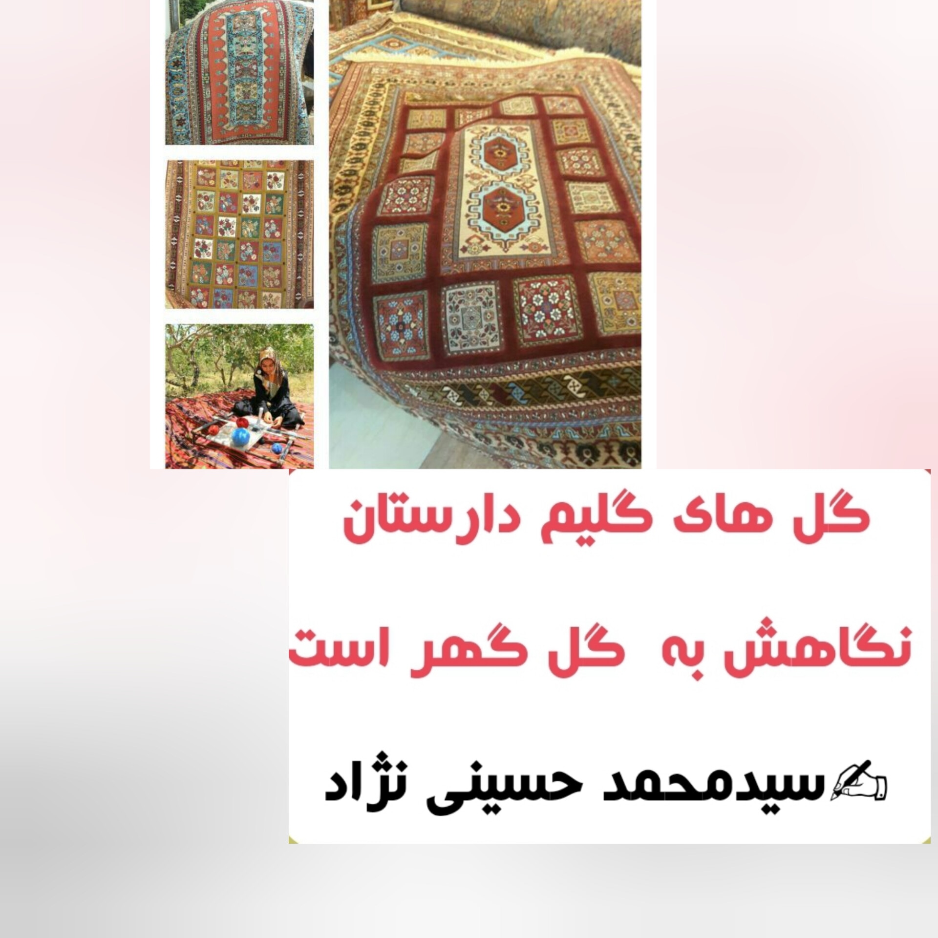 تصویر گل های گلیم دارستان نگاهش به  گل گهر است