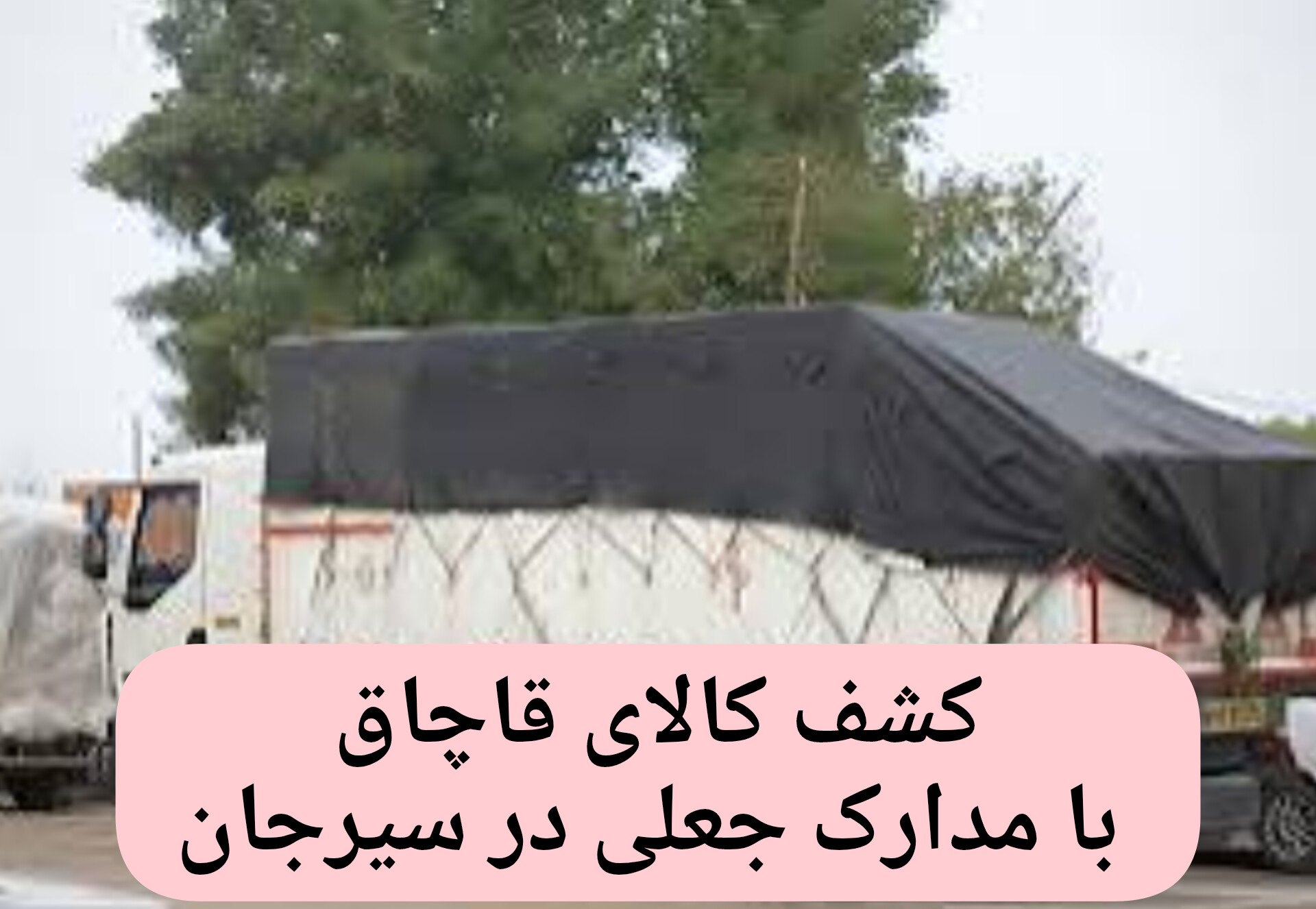 تصویر کشف کالای قاچاق با مدارک جعلی در سیرجان