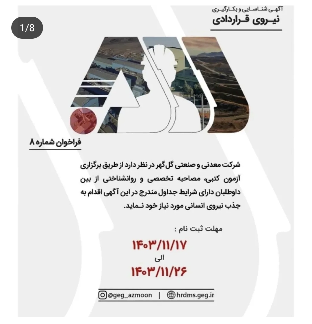 تصویر بکارگیری نیروی قراردادی در شرکت معدنی